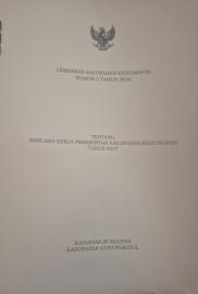 LEMBARAN KALURAHAN KEDUNGPOH NOMOR 3 TAHUN 2026 TENTANG RENCANA KERJA PEMERINTAH KALURAHAN KEDUNGPOH